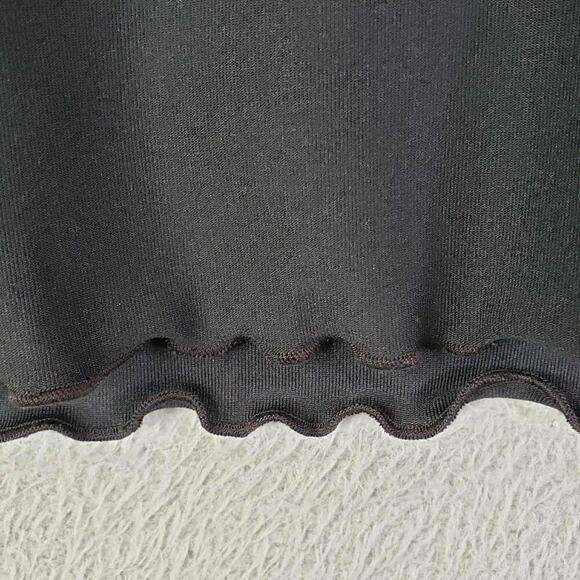 Spanx Top Womens Small Black V Neck Lettuce Edge Shirt Stretch Shape Wear Lining - Picture 5 of 8